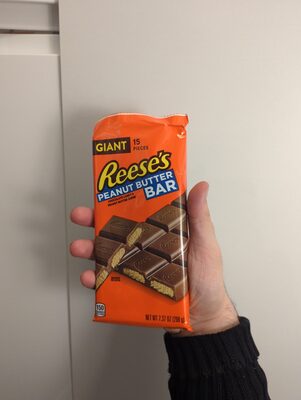 Giant Milk Chocolate & Peanut Butter Bar, Milk Chocolate; Peanut Butter