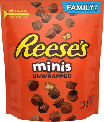 Milk Chocolate & Peanut Butter Unwrapped Minis, Milk Chocolate & Peanut Butter
