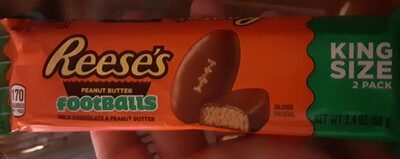 Milk Chocolate & Peanut Butter Footballs, Milk Chocolate & Peanut Butter
