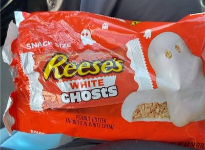 Peanut Butter Enrobed In White Creme Ghosts, Peanut Butter Enrobed In White Creme