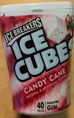 Candy Cane Ice Cubes Sugar Free Gum, Candy Cane