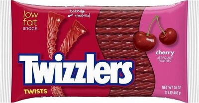 Cherry Low Fat Snack Twists Candy, Cherry