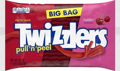 Cherry Low Fat Snack Pull'N'Peel Candy, Cherry
