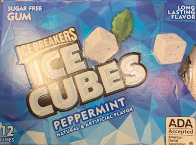 Peppermint Ice Cubes Sugar Free Gum, Peppermint