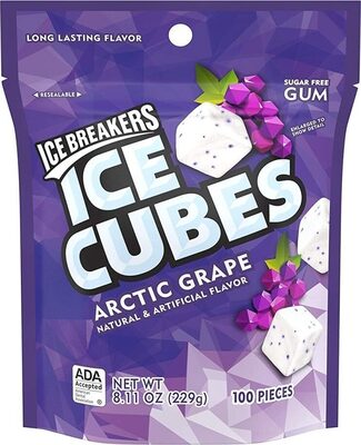Arctic Grape Ice Cubes Sugar Free Gum, Arctic Grape