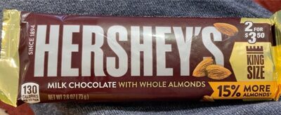 Milk Chocolate Bar With Whole Almonds, Milk Chocolate With Whole Almonds