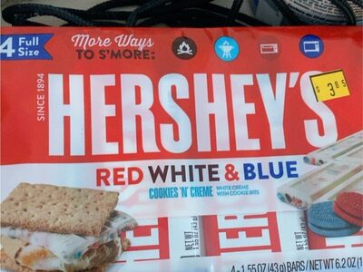 Cookies 'N' Creme Red White & Blue Bars, Cookies 'N' Creme