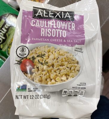 Alexia Riced Cauliflower Risotto with Parmesan Cheese and Sea Salt, Frozen Side, 12 oz.