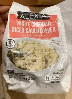 White Cheddar Riced Cauliflower With Black Pepper, White Cheddar With Black Pepper