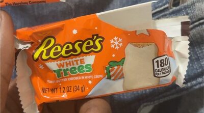 Peanut Butter Enrobed In White Creme Trees, Peanut Butter