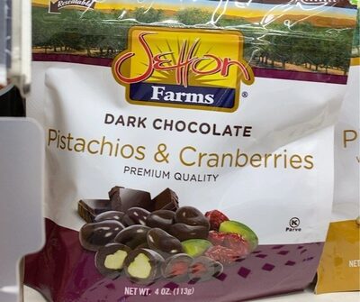 Pistachios & Cranberries Dark Chocolate, Pistachios & Cranberries