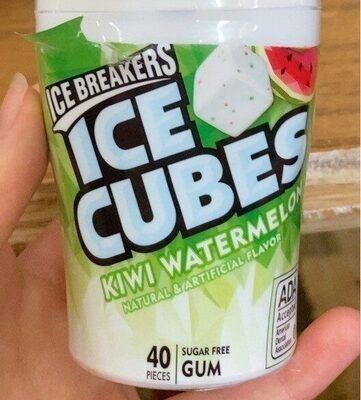 Kiwi Watermelon Ice Cube, Sugar Free Gum, Kiwi Watermelon