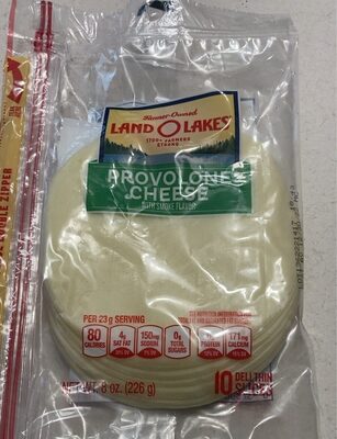 Sliced Provolone With Smoke Flavor Cheese