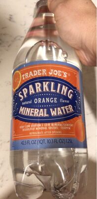 Trader Joe's, Sparkling Mineral Water, Orange