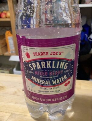 Trader Joe's, Sparkling Mineral Water, Mixed Berry, Mixed Berry
