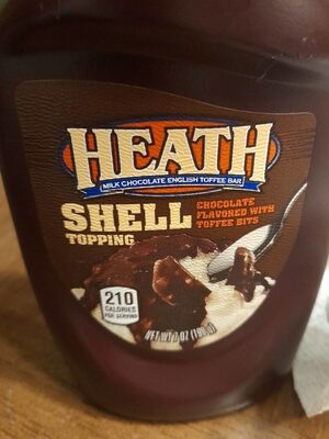 Chocolate Flavored With Toffee Bits Shell Topping, Chocolate With Toffee Bits