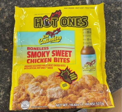 Smoky Sweet Boneless Chicken Bites Breaded Seasoned White Meat Chicken Bites With Official Hot Onest Sauce, Smoky Sweet