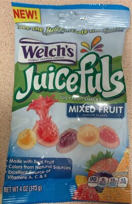 Mixed Fruit Juicy Fruit Snacks, Mixed Fruit