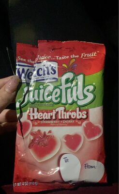 Strawberry, Cheery Heart Throbs Juicy Fruit Snacks, Strawberry, Cherry