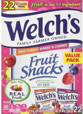 Fruit Punch And Berries 'N Cherries Fruit Snacks, Fruit Punch; Berries 'N Cherries