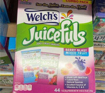 Juicy Fruit Snacks Combo Pack, Berry Blast, Mixed Fruit
