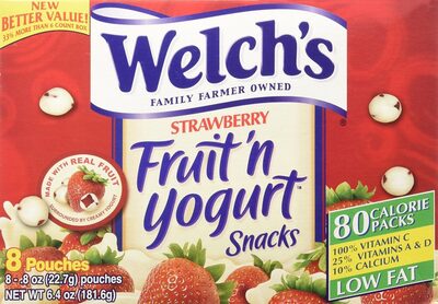 Strawberry Fruit 'N Yogurt Low Fat Snacks, Strawberry