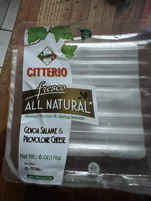 Citterio Fresco Genoa Salame & Provolone Cheese, 6 Oz