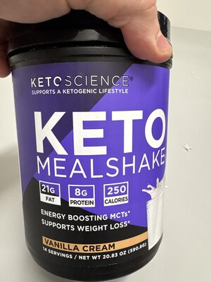 Natural Vanilla Flavor Ketogenic Meal Shake, Vanilla