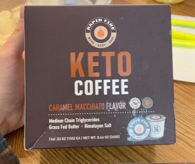 Medium Roast Caramel Macchiato 100% Robusta Keto Coffee, Caramel Macchiato