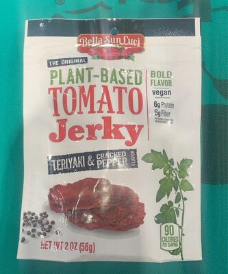 Teriyaki & Cracked Pepper Flavor Plant-Based Tomato Jerky, Teriyaki & Cracked Pepper