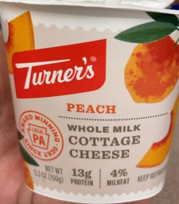 Peach Whole Milk Cottage Cheese, Peach
