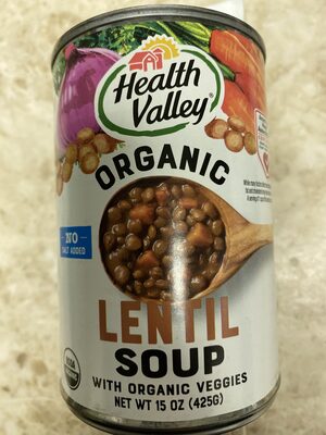 Lentil Organic No Salt Added Soup, Lentil