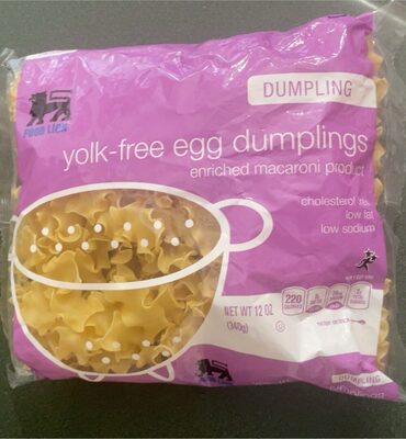 Yolk-Free Egg Dumplings Enriched Macaroni Product
