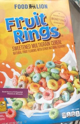 Fruit Rings Sweetened Multigrain Cereal, Fruit Rings
