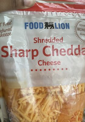 Food Lion, Shredded Sharp Cheddar Cheese