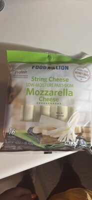 Food Lion, Mozzarella String Cheese, Natural