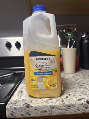 100% Orange Juice From Concentrate, Orange