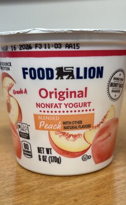 Peach Nonfat Yogurt, Peach
