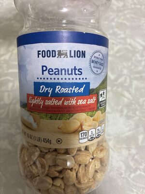 Food Lion, Dry Roasted Peanuts, Lightly Roasted, Lightly Roasted