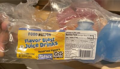 Assorted Flavored Blasts Juice Drinks, Assorted