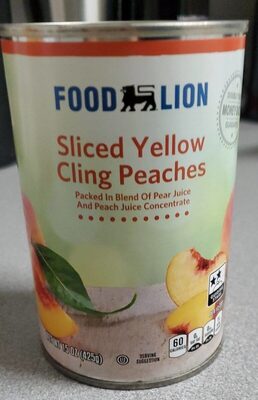 Yellow Cling Sliced Peaches In 100% Juice