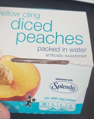 Yellow Cling Diced Peaches Packed In Water