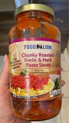 Chunky Roasted Garlic & Herb Pasta Sauce, Chunky Roasted Garlic & Herb