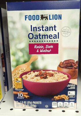 Raisin, Date & Walnut Instant Oatmeal, Raisin, Date & Walnut
