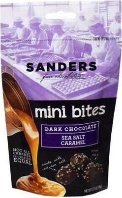 Sanders, Mini Bites, Dark Chocolate Sea Salt Caremel, Dark Chocolate Sea Salt Caremel