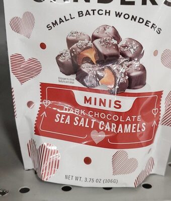 Dark Chocolate Sea Salt Caramels Minis, Dark Chocolate Sea Salt Caramels