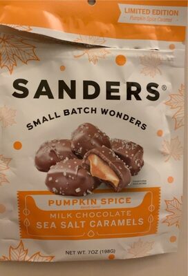 Pumpkin Spice Flavored Milk Chocolate Sea Salt Caramels, Pumpkin Spice