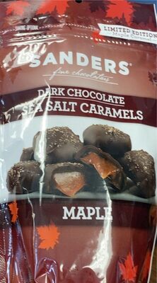 Maple Flavored Dark Chocolate Sea Salt Caramels, Maple