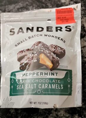 Peppermint Dark Chocolate Sea Salt Caramels, Peppermint Dark Chocolate