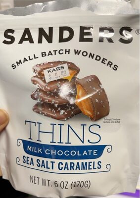 Milk Chocolate Sea Salt Caramels Thins, Milk Chocolate Sea Salt Caramels